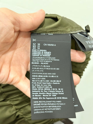 Prada nylon loden shorts, IT 36 / 0 US