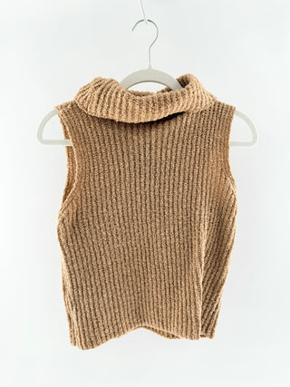 Mango Chunky knit set with sleeveless cowl neck top, s / s