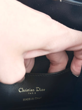 Dior caro macrocannage lambskin medium backpack