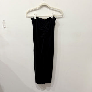 Diane von Furstenberg Callisto Ruched Jersey High Rise Midi Skirt Black Medium