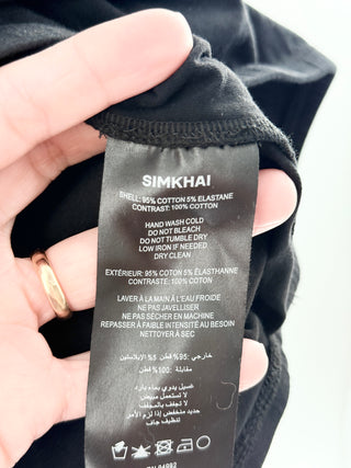 Simkhai contrast trim tee with elastic band, L