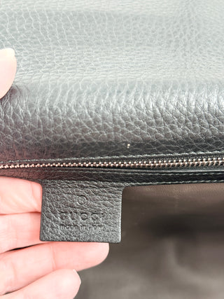 Gucci miss bamboo studded leather medium bag, medium