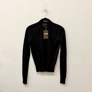 Nili Lotan Wool/Cashmere Blend Long Sleeve Pullover Sweater Black Women's XS