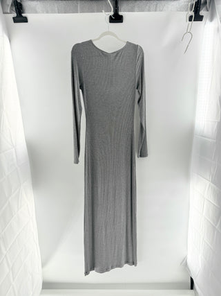 Skims Long-sleeve ribbed maxi dress, L