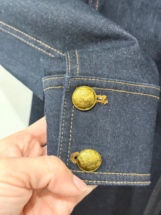 Veronica Beard Arlington V-Neck Denim Wrap Midi Dress Indigo Women's Size 0