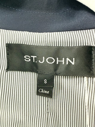 St. John Utility jacket with oversized flap pockets & quilted lower panels, s