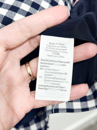 J Crew gingham tailored blazer, 8