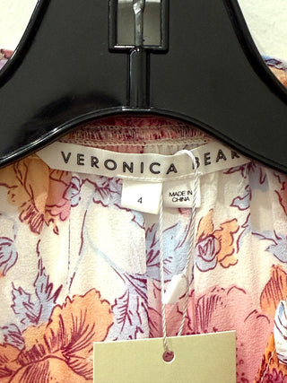Veronica Beard Abra Floral Ruffle Blouse With Tanktop Multicolor Womens Size 4