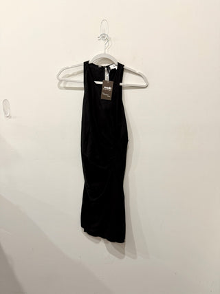 A.L.C. Rue Sleeveless Racerback Ruched Mini Tank Dress Black Women's Size 2