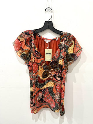 A.L.C. v neck pattern ruffle top, 0
