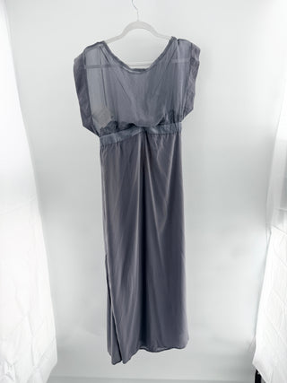 La perla semi sheer spaghetti strap gown, XS