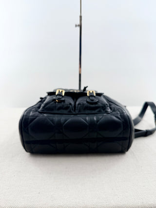 Dior caro macrocannage lambskin medium backpack