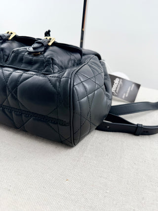 Dior caro macrocannage lambskin medium backpack