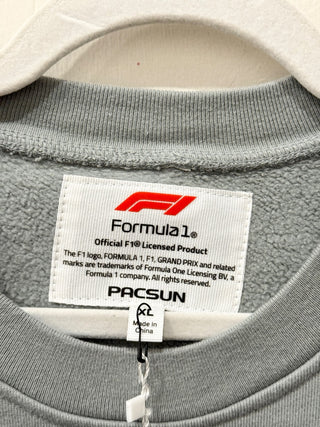 NWT Formula 1 x PacSun Miami Grand Prix Crew Neck Fleece Sweatshirt Gray Mens XL