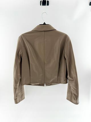 Boss Leather two piece set with zip front jacket & matching pencil skirt, 6 / 6