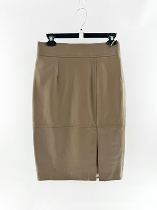 Boss Leather two piece set with zip front jacket & matching pencil skirt, 6 / 6