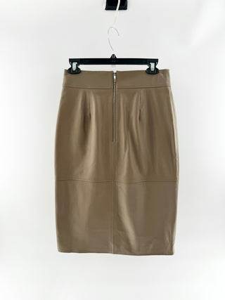 Boss Leather two piece set with zip front jacket & matching pencil skirt, 6 / 6