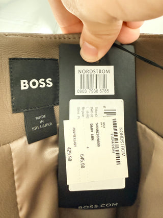 Boss Leather two piece set with zip front jacket & matching pencil skirt, 6 / 6