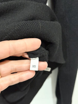 Bottega Veneta Wool-Blend Long Sleeve V-Neck Pullover Sweater Black Mens Size XS