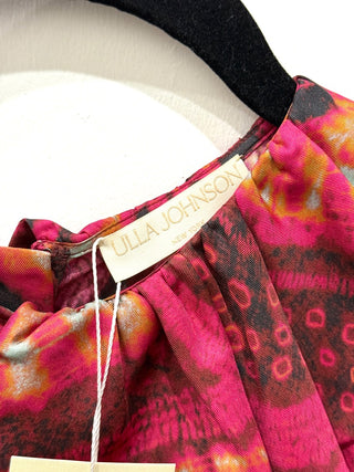 Ulla Johnson ruffle short sleeve blouse top silk, 2