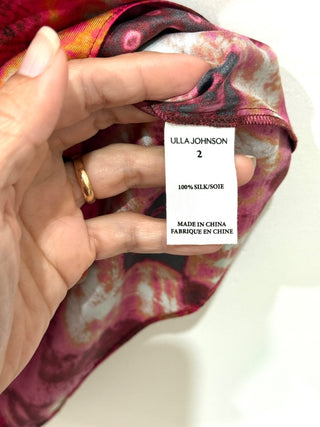 Ulla Johnson ruffle short sleeve blouse top silk, 2