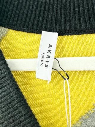 Akris Punto multicolor wool cashmere v neck sweater, 6