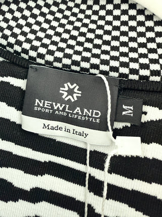 Newland Zebra print half zip ski sweater, m