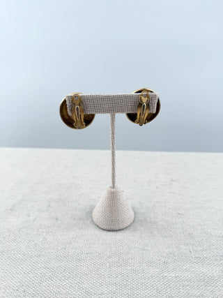 Givenchy vintage clip on gold tone with pearl