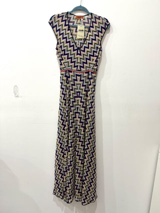 Missoni metallic long dress with slip dress, 42 IT / US 6