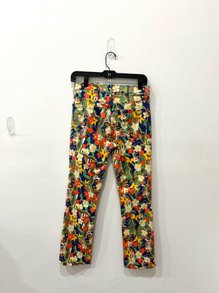 Mother The Insider Flood Floral Print Straight Jeans Cosmic Blooms Womens Sze 28