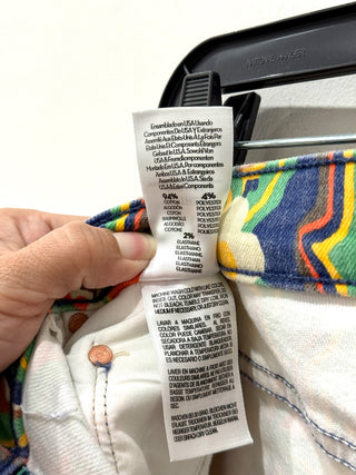 Mother The Insider Flood Floral Print Straight Jeans Cosmic Blooms Womens Sze 28