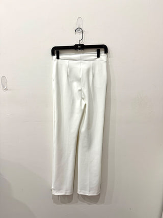 Chiara Boni Nuccia Pull On Straight Ankle Pants White Women's Size 42 IT / 6 US