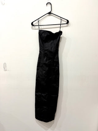 Ser.O.Ya. adalaide coated denim strapless maxi dress bodycon, XXS