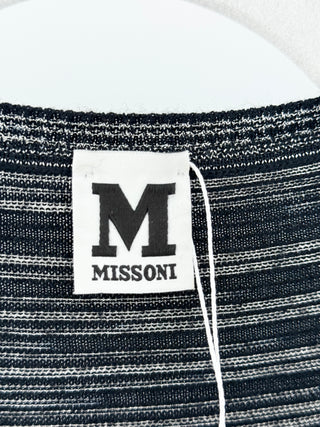 Missoni knit V neck long sleeve sweater top, L