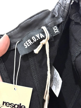 Ser.O.Ya. adalaide coated denim strapless maxi dress bodycon, XXS