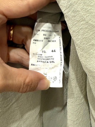 Armani Collezioni Distressed Ruffle Midi Asymmetric Skirt Gray Women's Size 8