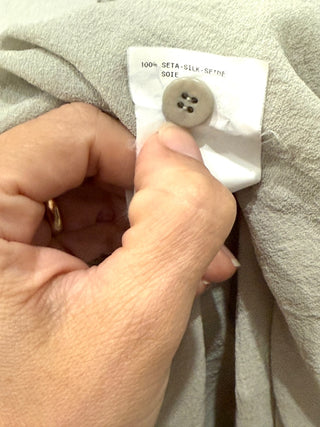 Armani Collezioni Distressed Ruffle Midi Asymmetric Skirt Gray Women's Size 8