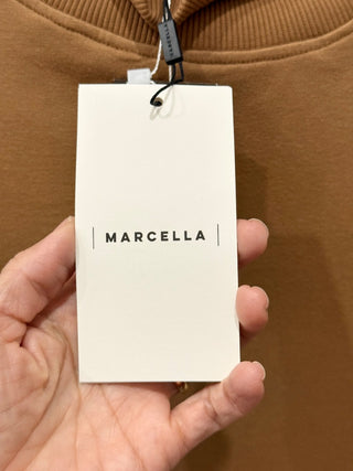 NWT Marcella Soren Long Sleeve Mock Neck Sweatshirt Chestnut Brown Womens Size M