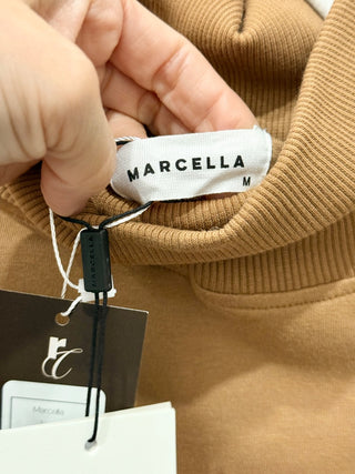 NWT Marcella Soren Long Sleeve Mock Neck Sweatshirt Chestnut Brown Womens Size M