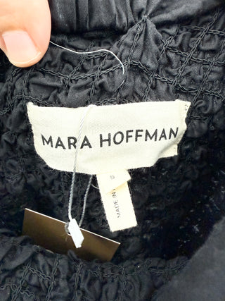 Mara Hoffman strapless textured midi dress with oversized rosette bust detailing, s