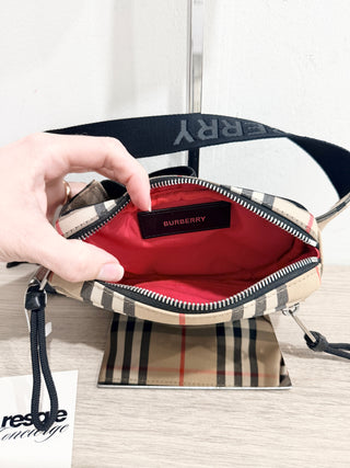 Burberry vintage check bum belt bag nylon