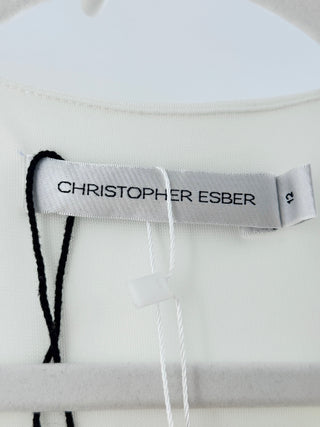 Christopher Esber Boketto Sleeveless Ruched Column Maxi Dress White Women's S