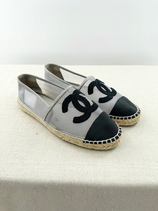 Chanel mesh cap toe CC espadrilles, 42