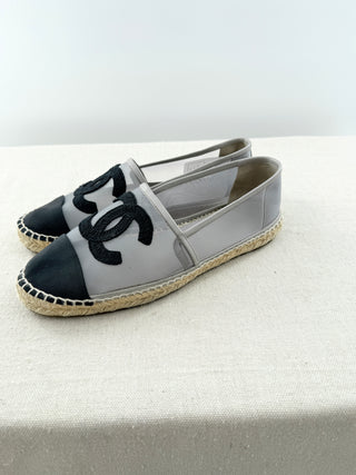 Chanel mesh cap toe CC espadrilles, 42
