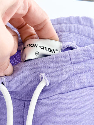 cotton citizen loungewear set featuring crewneck sweatshirt and matching high-rise sweatpants with tapered leg crafted in premium cotton fabric, XS