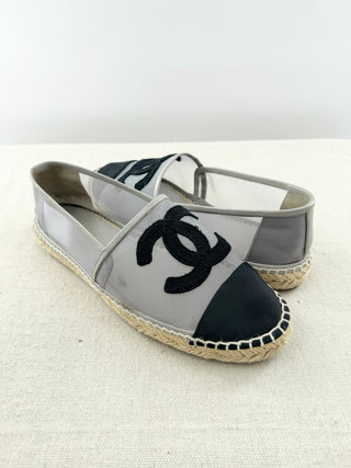 Chanel mesh cap toe CC espadrilles, 42
