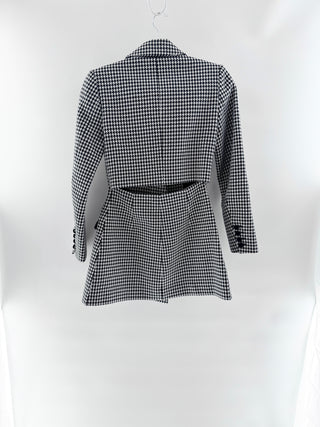 Self Portrait mini blazer dress with back cutout, US 0