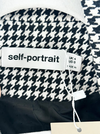 Self Portrait mini blazer dress with back cutout, US 0