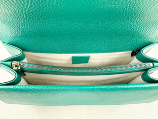 Gucci dionysus leather medium bag with emerald