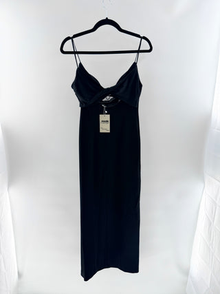 Galvan London bodycon maxi dress with rhinestone details, US 4